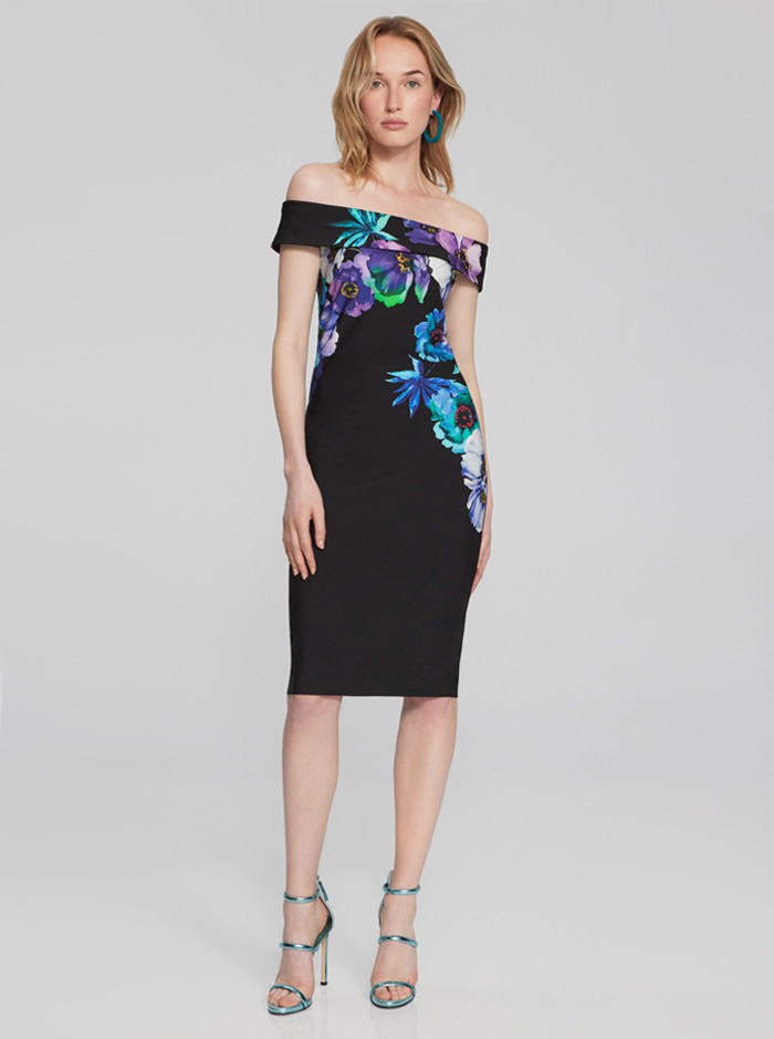 241775 Dress - Black/Multi (Joseph Ribkoff)